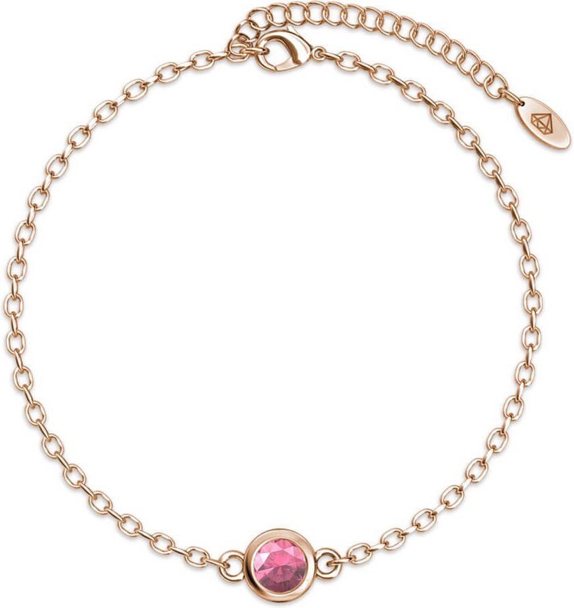 Geburtsstein-Armbänder - Roségold und Pink