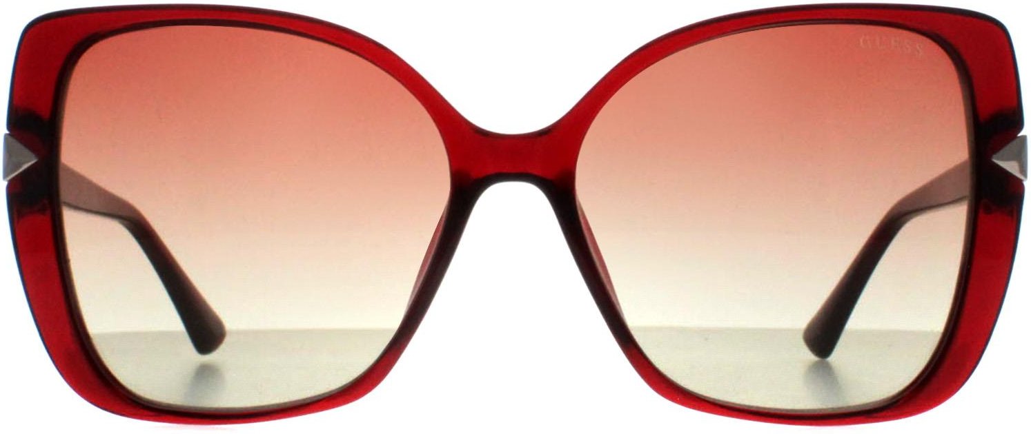 Guess Butterfly Womens Glänzend Bordeaux Braun Farbverlauf GU7820