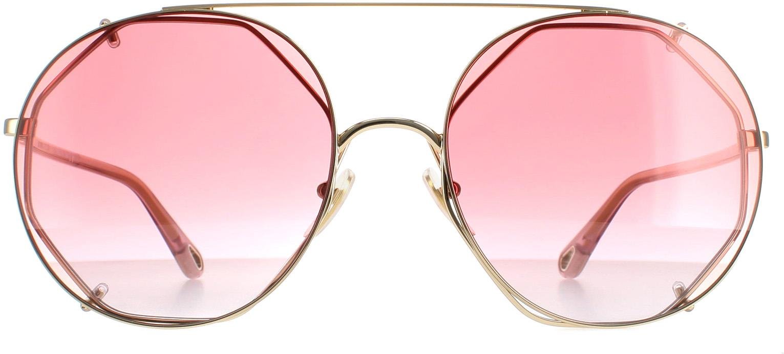 Chloe Rund Damen Gold Rot Farbverlauf CH0041S