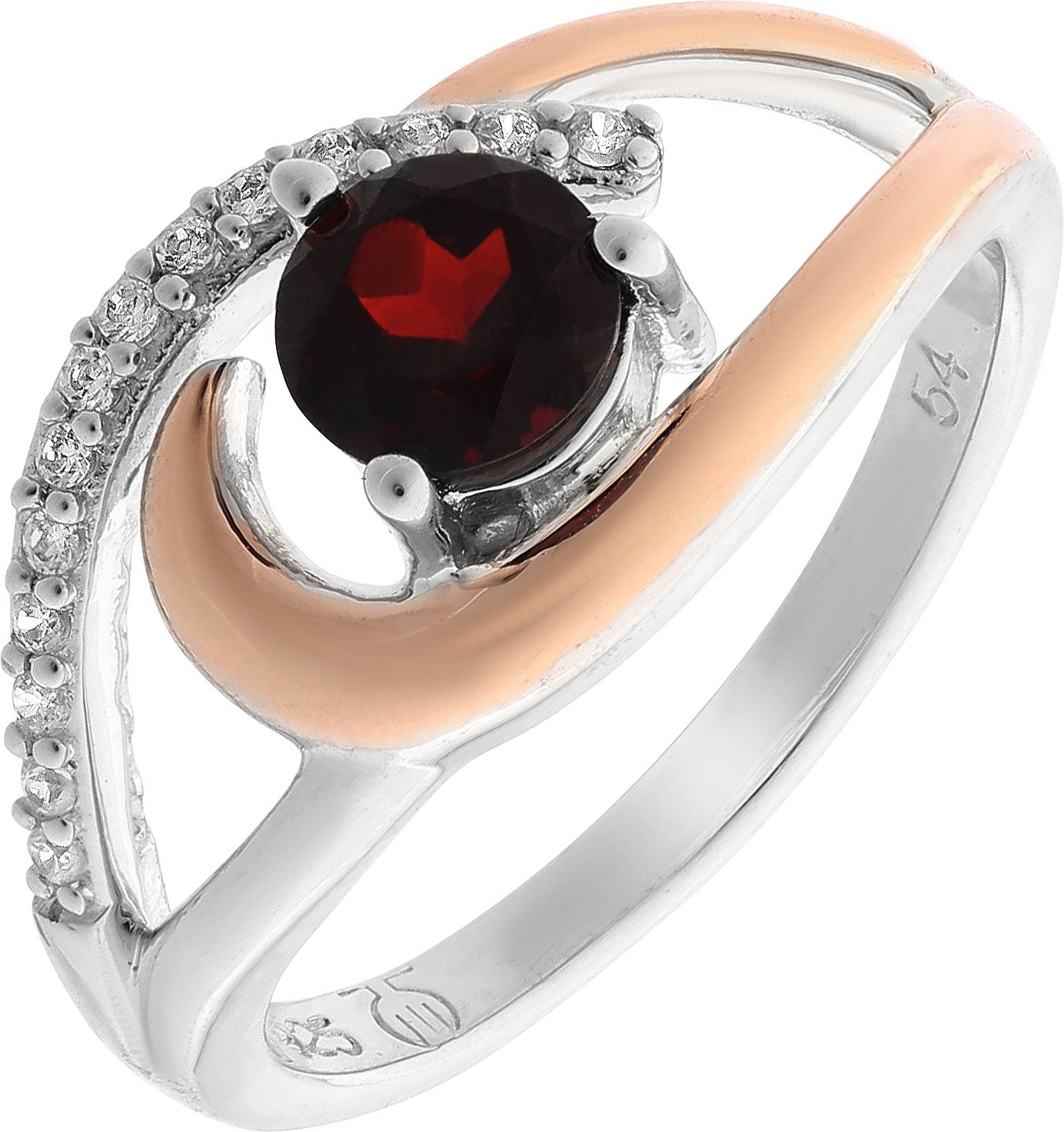 Orphelia Damen-Ring Sterling-Silber 925, Silber/Roségold zr-7375/1
