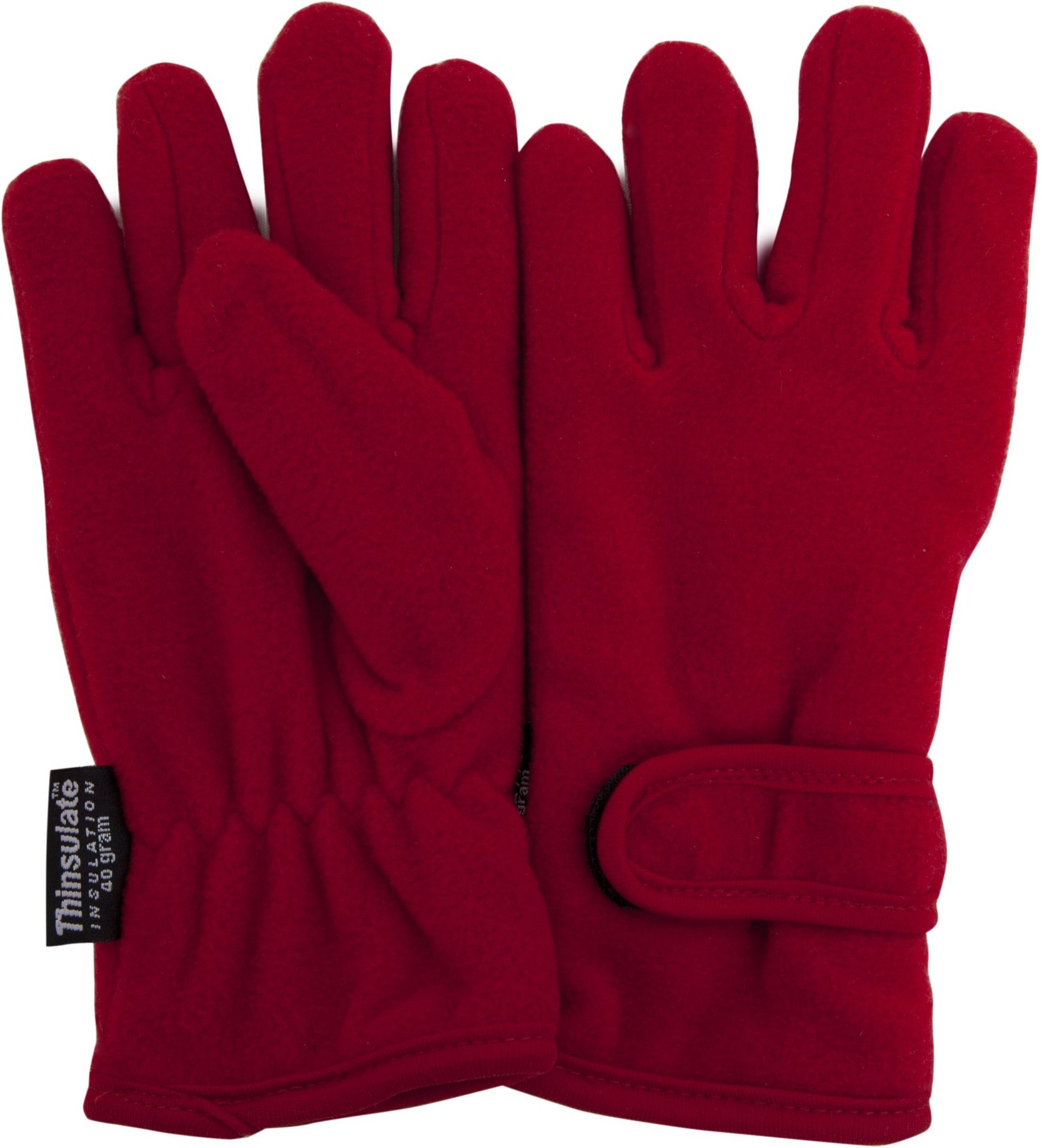 FLOSO Mädchen Kinder/Kinder einfache thermische Thinsulate Fleece Handschuhe (3M 40g) (Rot)