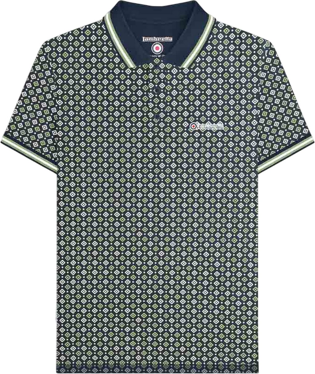 Lambretta - Poloshirt für Herren (Marine/Basilikum)