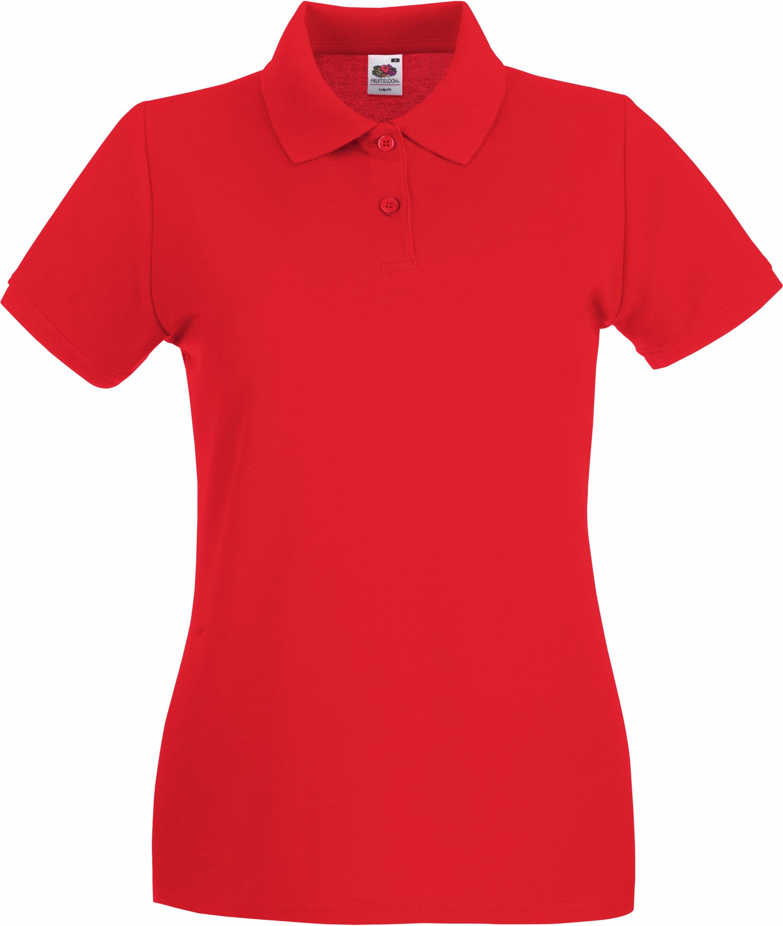 Fruit Of The Loom Damen Lady-Fit Premium Kurzarm-Poloshirt (Rot)