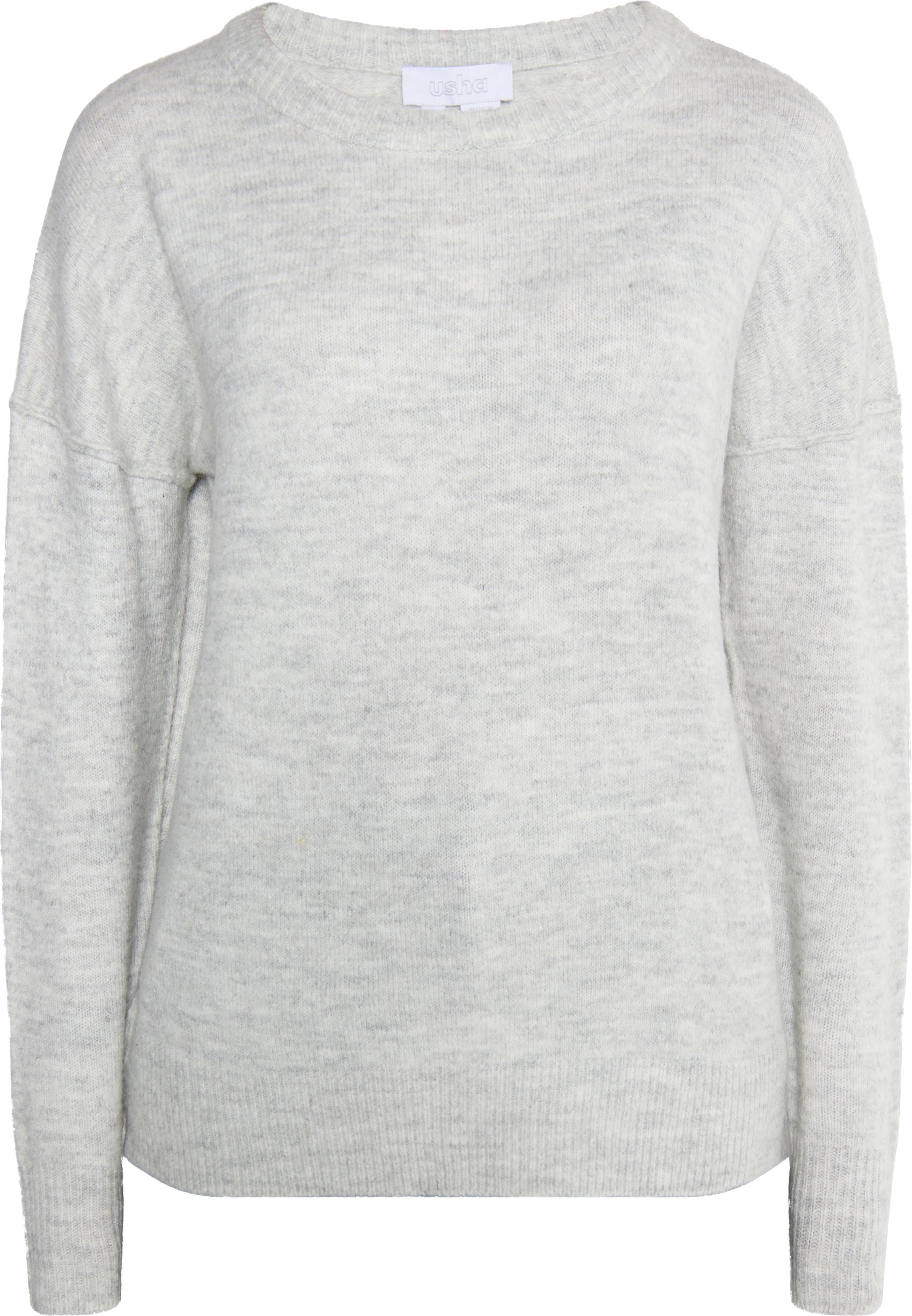 usha Strickpullover Damen grau melange