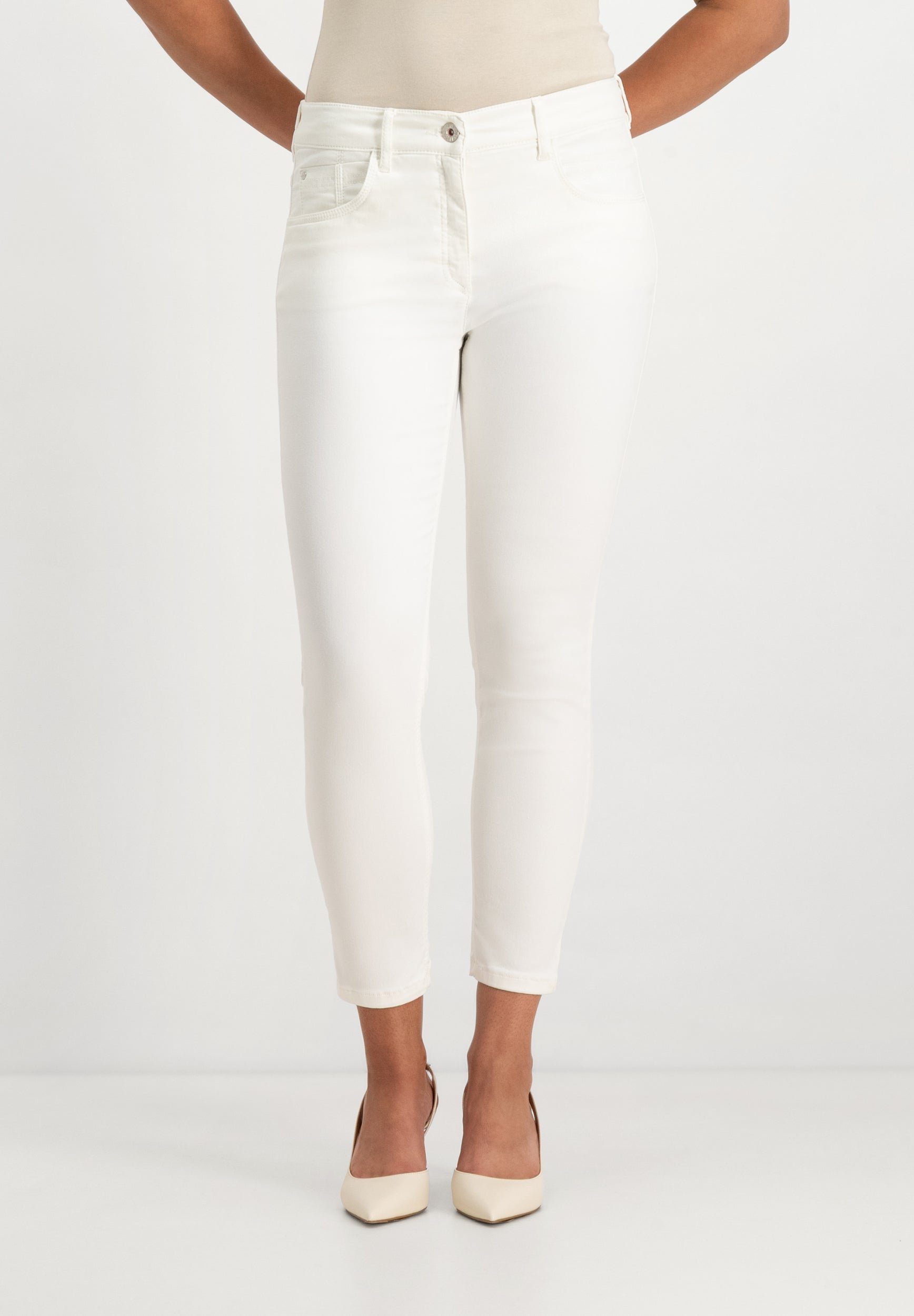Twigie Shape-On Skinny Ankle Jeans | Optisches Weiß