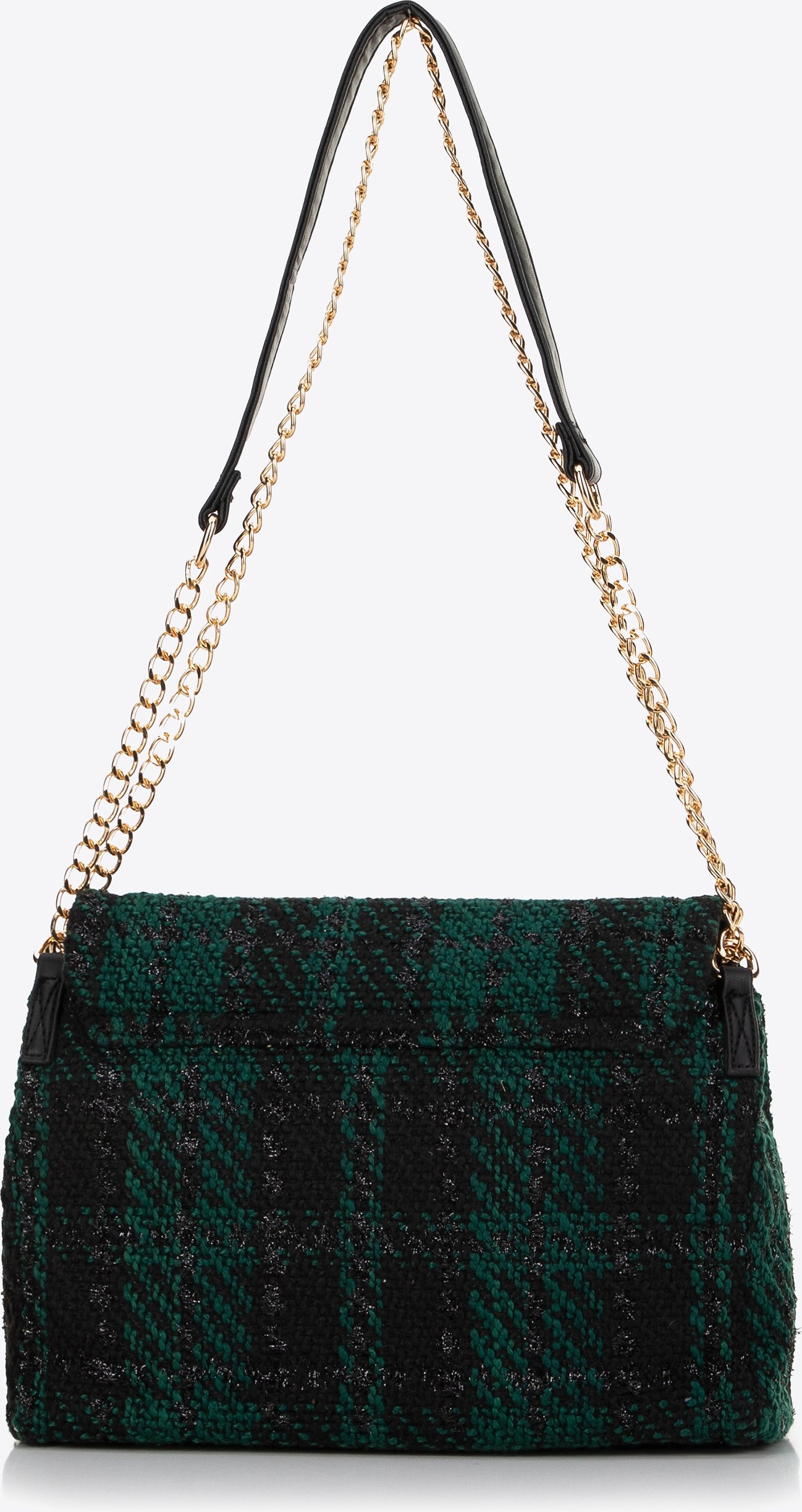 Wittchen Damen Bouclé Messenger Bag aus schwarzem und grünem Polyester