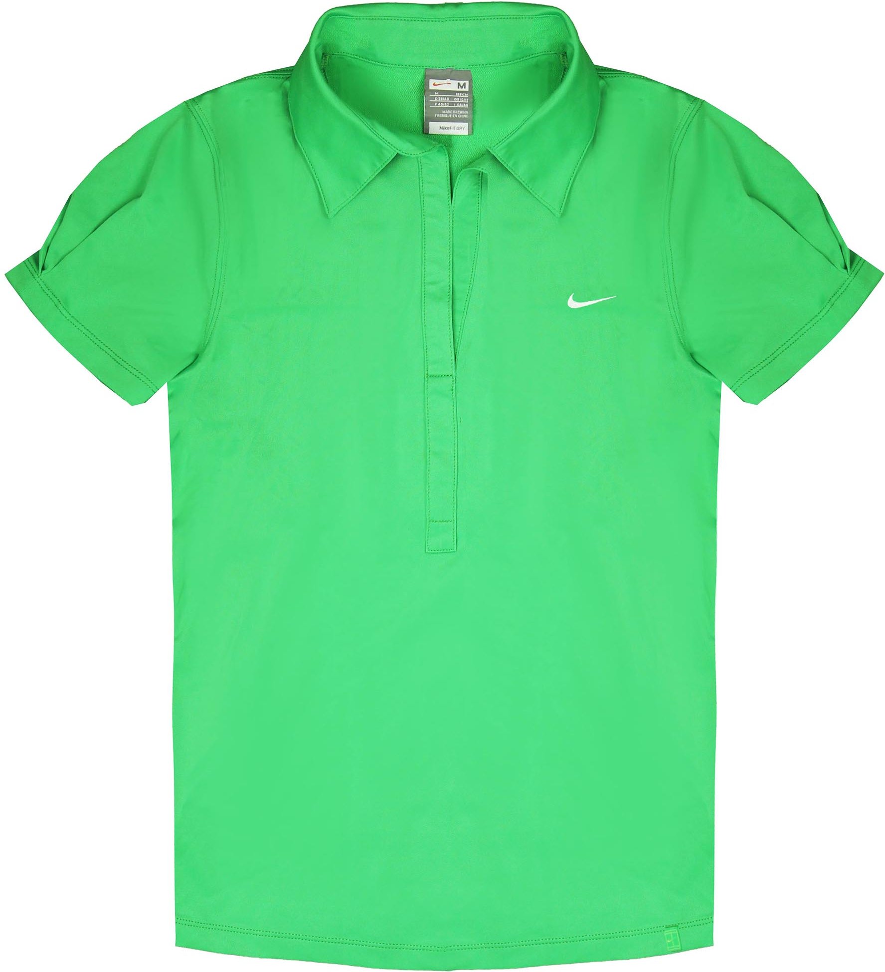Nike Dri-Fit Short Sleeve Polo Shirt Green Womens Tennishemd 327803 388