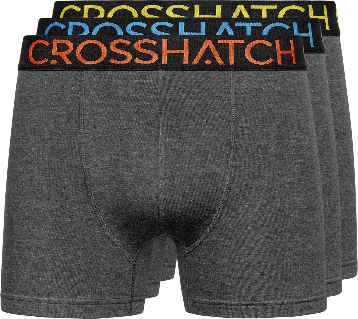 Crosshatch - "Chasma" Boxershorts für Herren (3er-Pack) (Holzkohle)