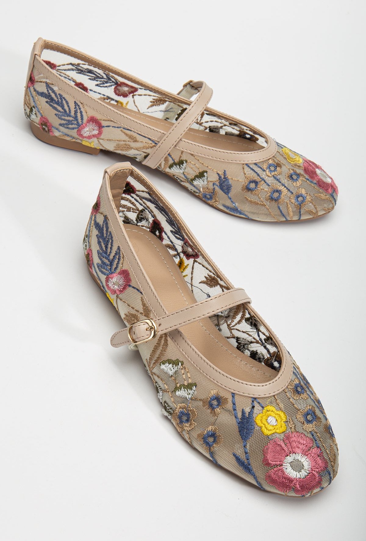 Fauna Mesh Mary Jane Flache Schuhe