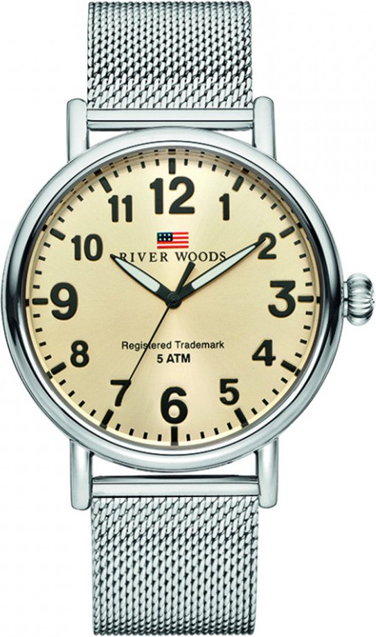 River Woods Sacramento Silber Herren Armbanduhr RW420018