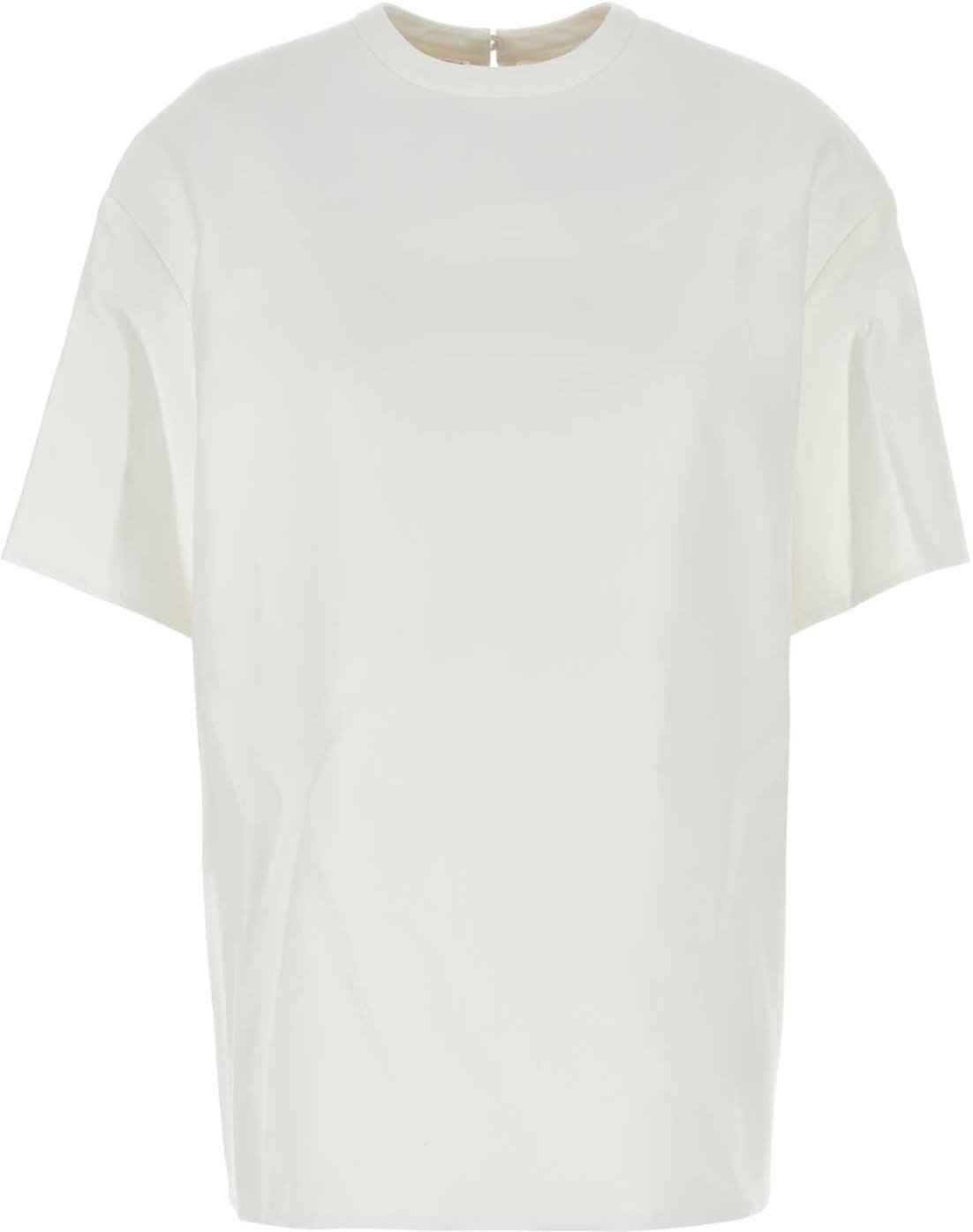 Weißes Baumwollmischung T-Shirt