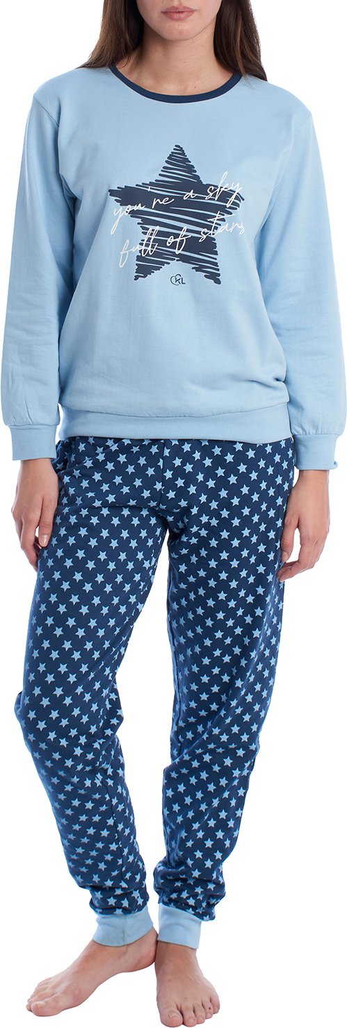 Damen Winter-Pyjama aus Plüsch-Baumwolle KLP2