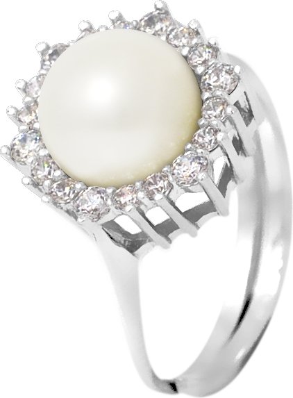 DIADEMA - Massiver Ring mit Süßwasserperle - Pure White Kollektion