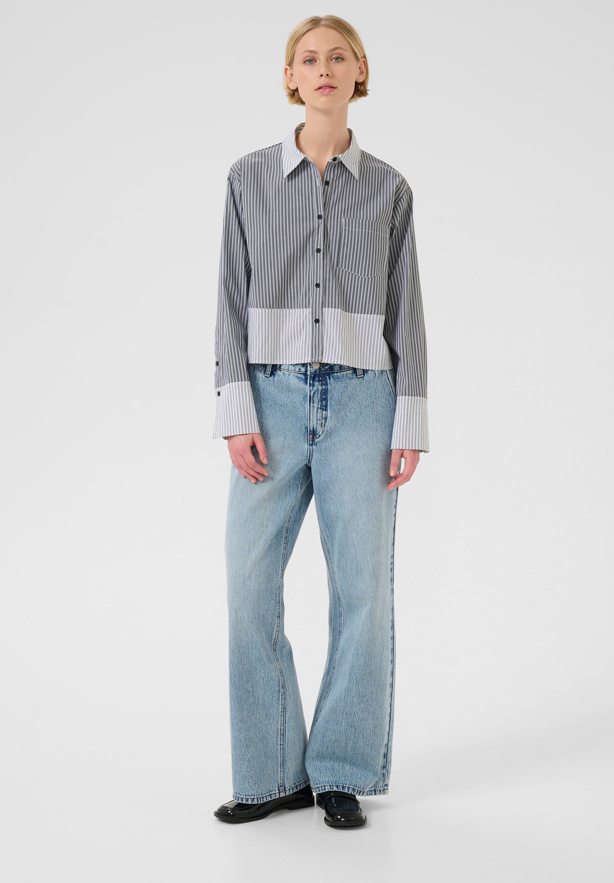 Langarm - Hemd KBBeatrice Casual fit blue white