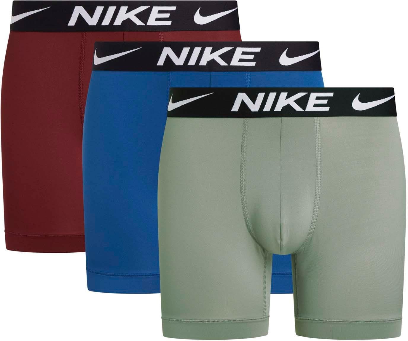 Nike - "Dri-FIT Essential Micro" Boxershorts für Herren(3er-Pack) (Gipsputz/Blau/Team Rot)