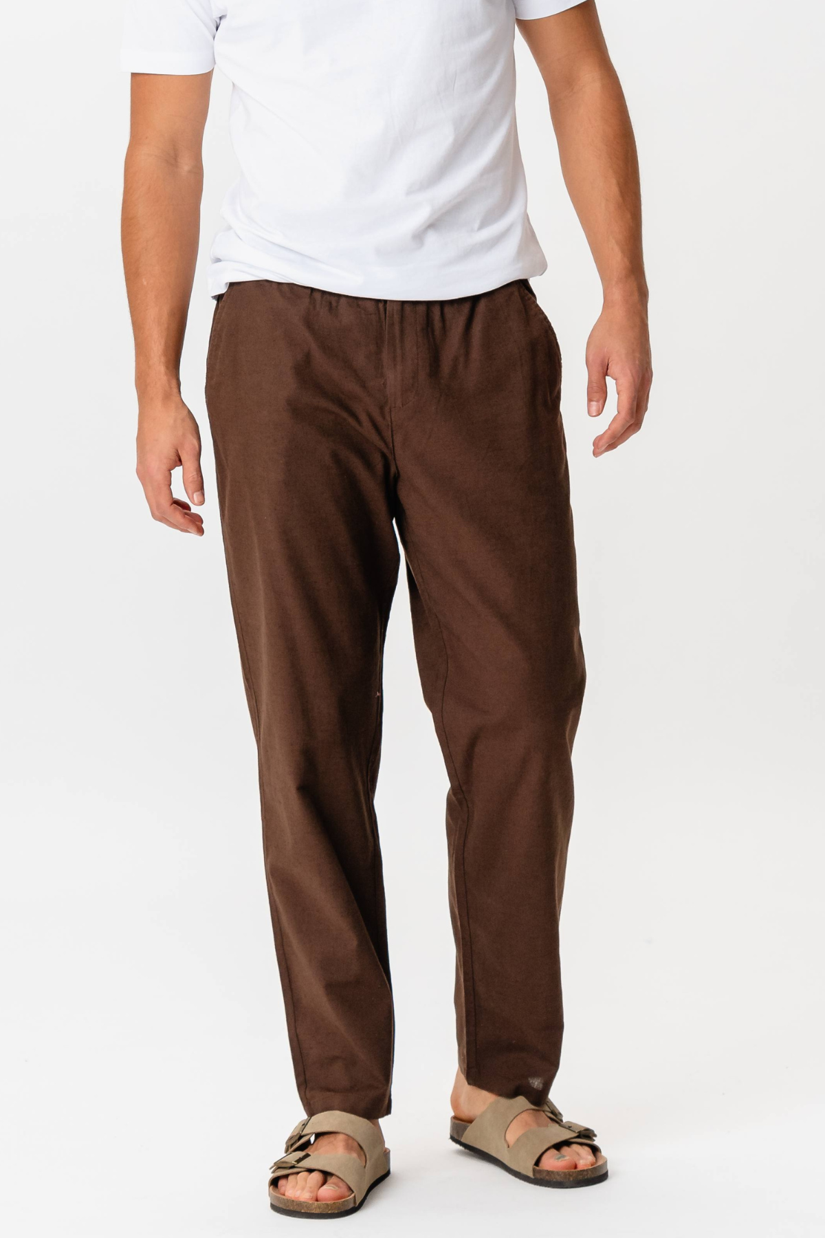 Thumbnail - Leinenhose - Kaffee