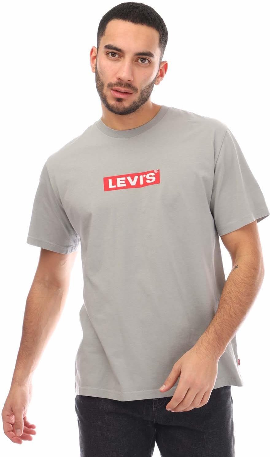 Levis - T-Shirt Box Logo für Herren leger (Grau)