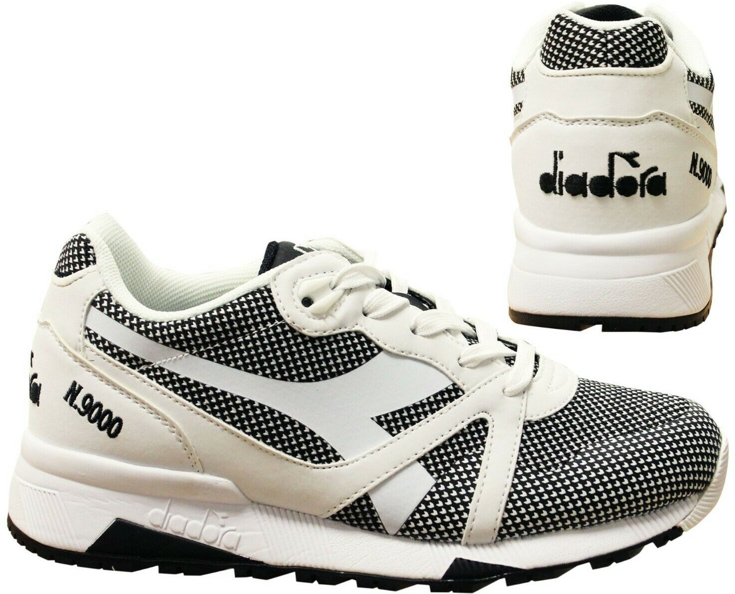 Diadora N9000 Arrowhead Mens White/Black Trainer