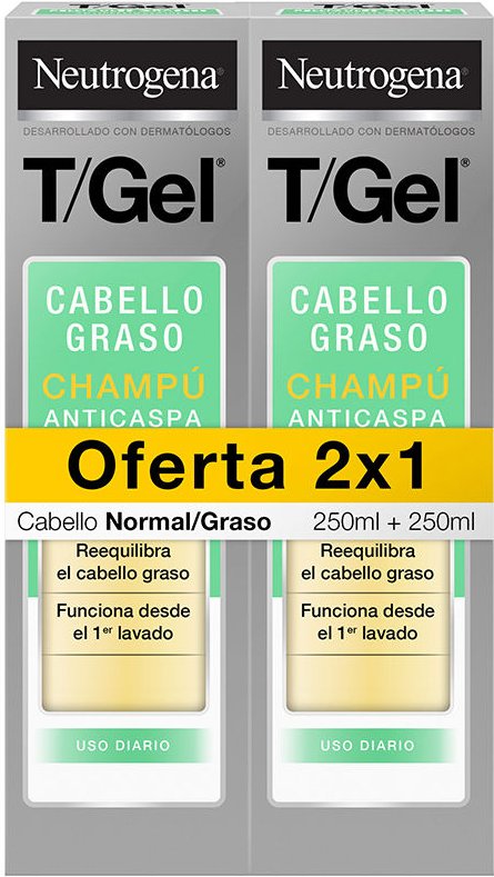 T/gel Normal-ölige Anti-schuppen-shampoo Packung 2 X 250 ml