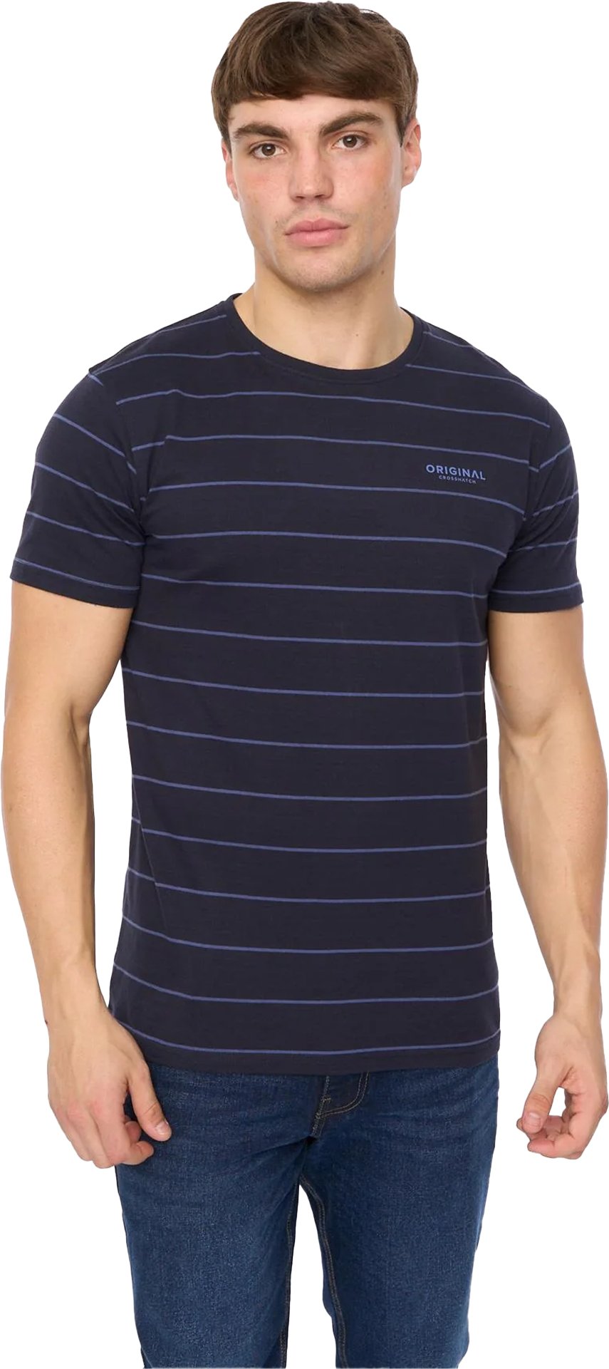 Crosshatch - "Hemtowns" T-Shirt für Herren (Marine)