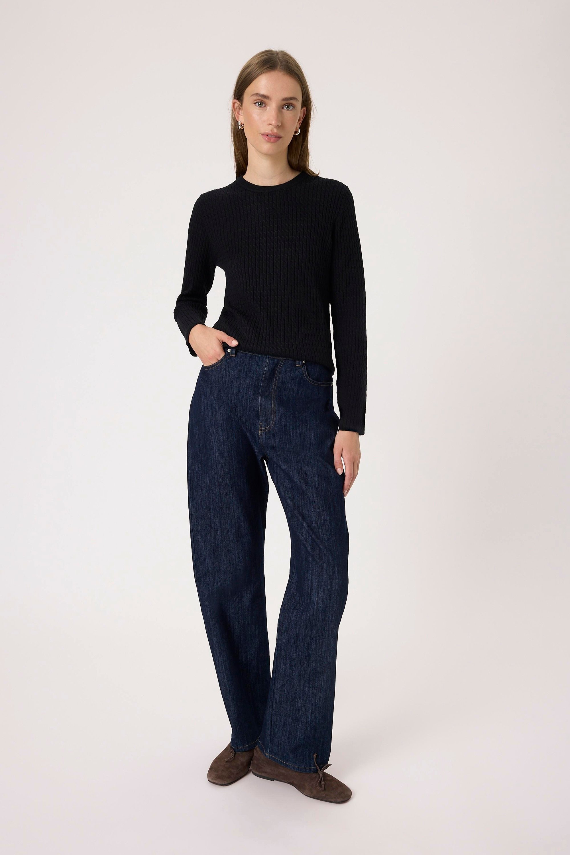 Strickpullover SLSpina Gerade Passform black