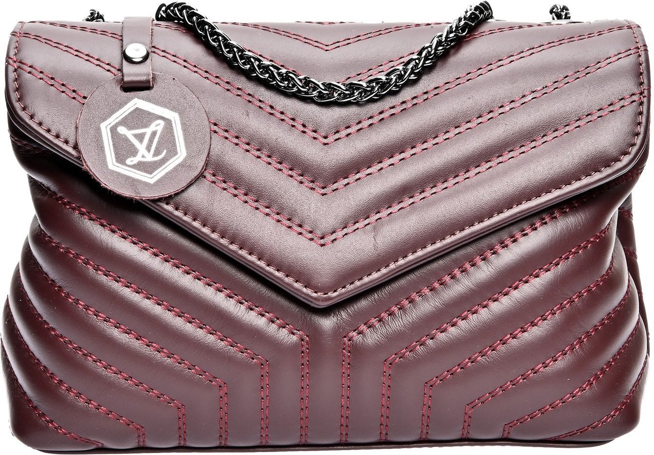 Luisa Vannini Violette Lederhandtasche