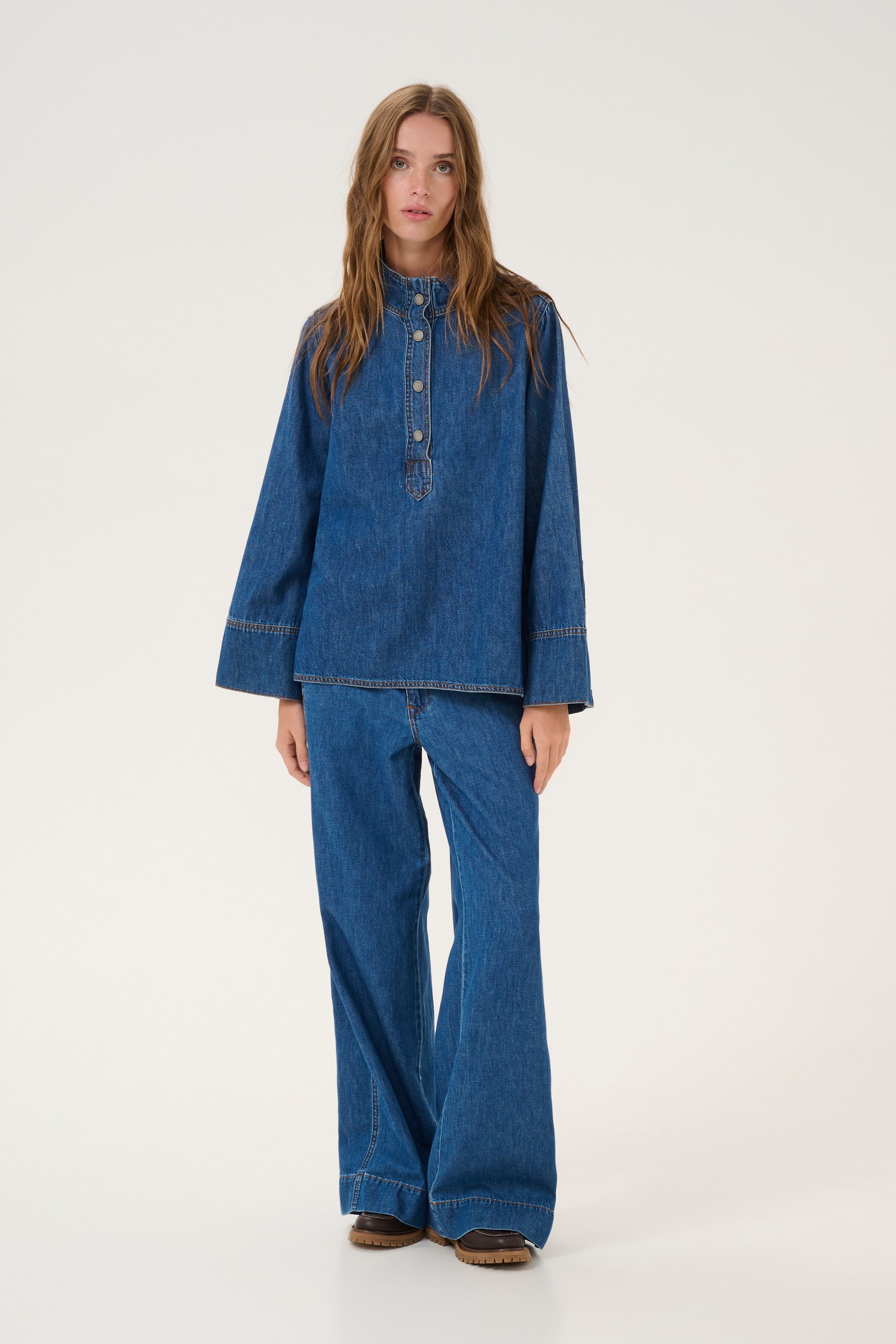 Langarm-Bluse HilmaMW Langarm-Bluse Baggy fit