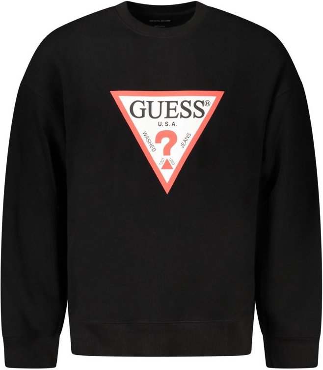 Guess Jeans Schwarzer Baumwollpullover für Herren