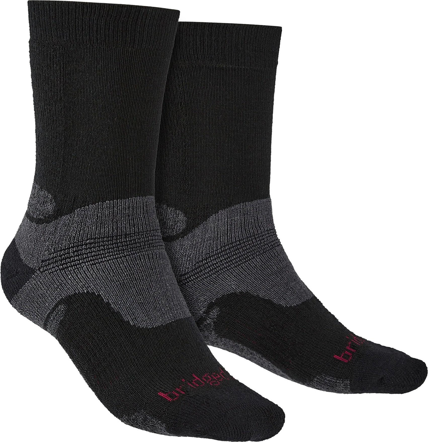 Bridgedale - Herren Wandern Midweight Merinowolle Socken - schwarz