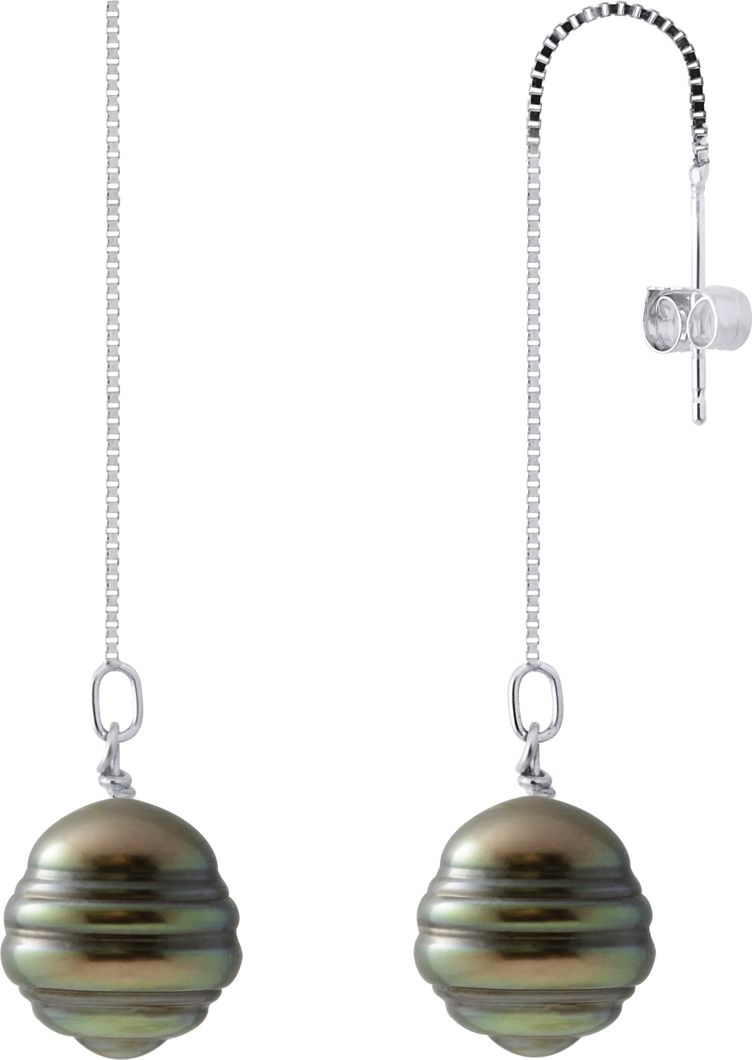 DIADEMA - Ohrringe - 2 echte Tahiti-Perlen