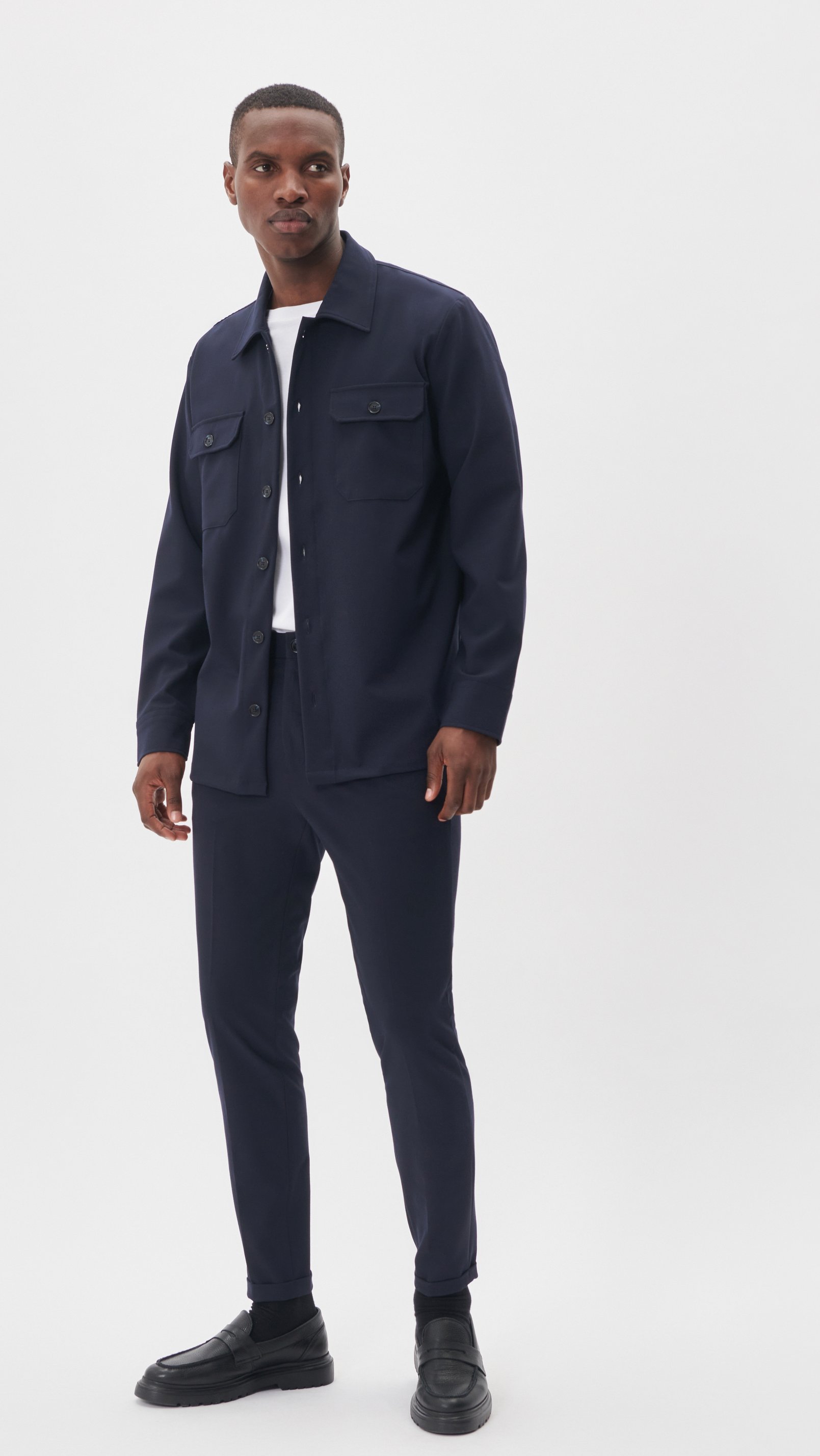 Overshirts Gerade Passform dark navy