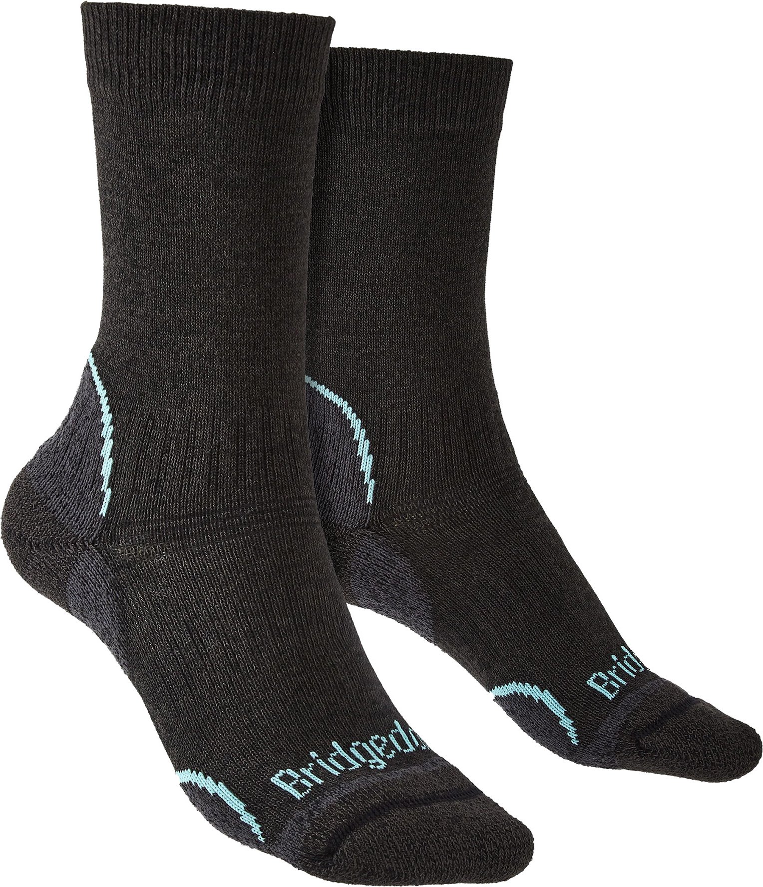 Thumbnail - Bridgedale - Womens Wandern Leichtgewicht Boot Socken - Graphit / Mint