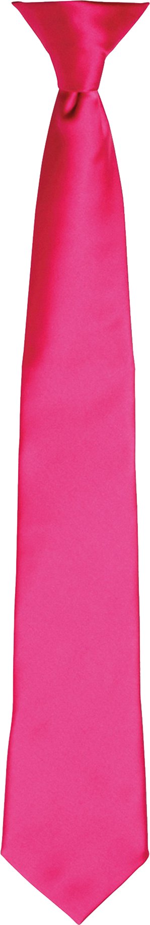 Premier Colours Herren-Satin-Clip-Krawatte (Heißes Rosa)