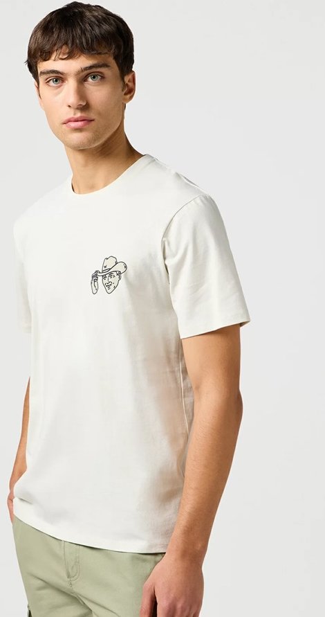 Wrangler – Kleines Grafik-T-Shirt, Vintage WEISS