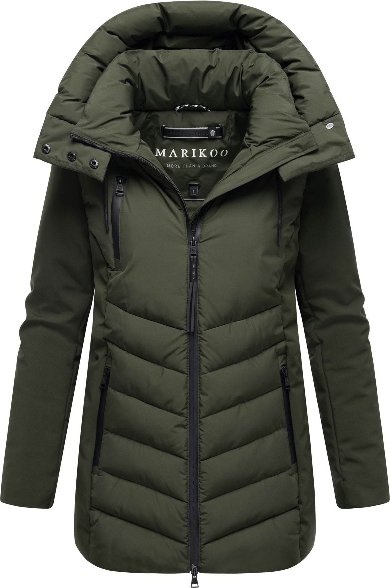 Marikoo Damen Winterjacke Tivaa XVI mit Softshell & abnehmbarer Kapuze