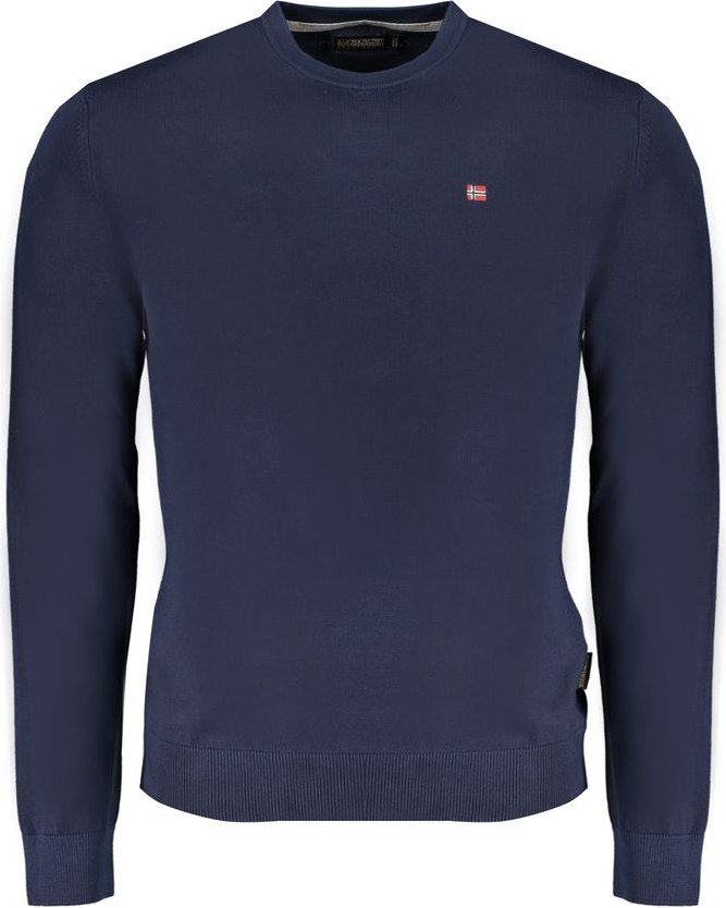 Marineblauer Rundhals-Pullover
