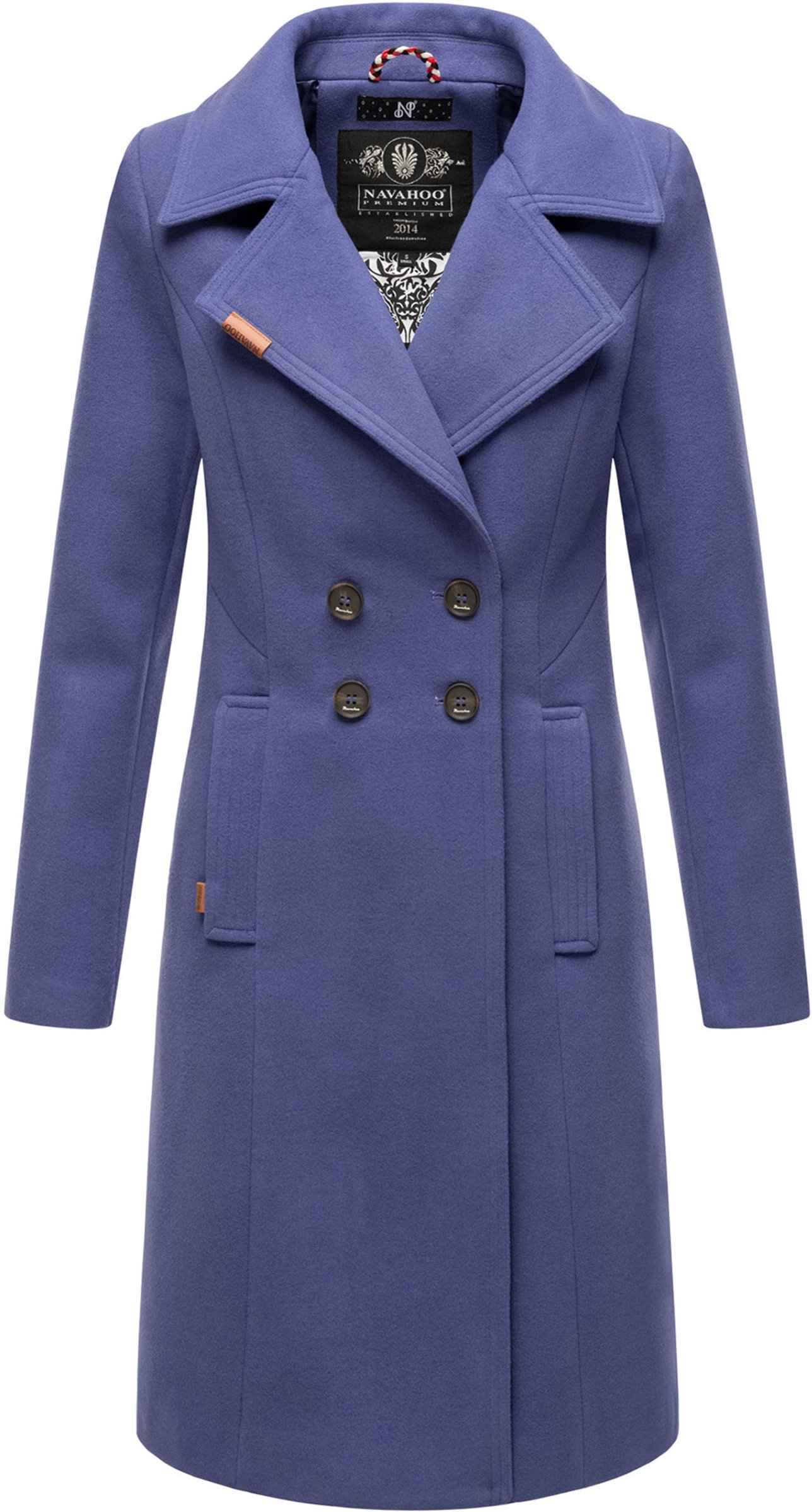 Navahoo Damen Trenchcoat Wooly – Premium Wintermantel mit Eleganter Passform