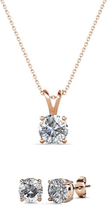 Parure et Coffret Mary - Oder Rosé et Cristal