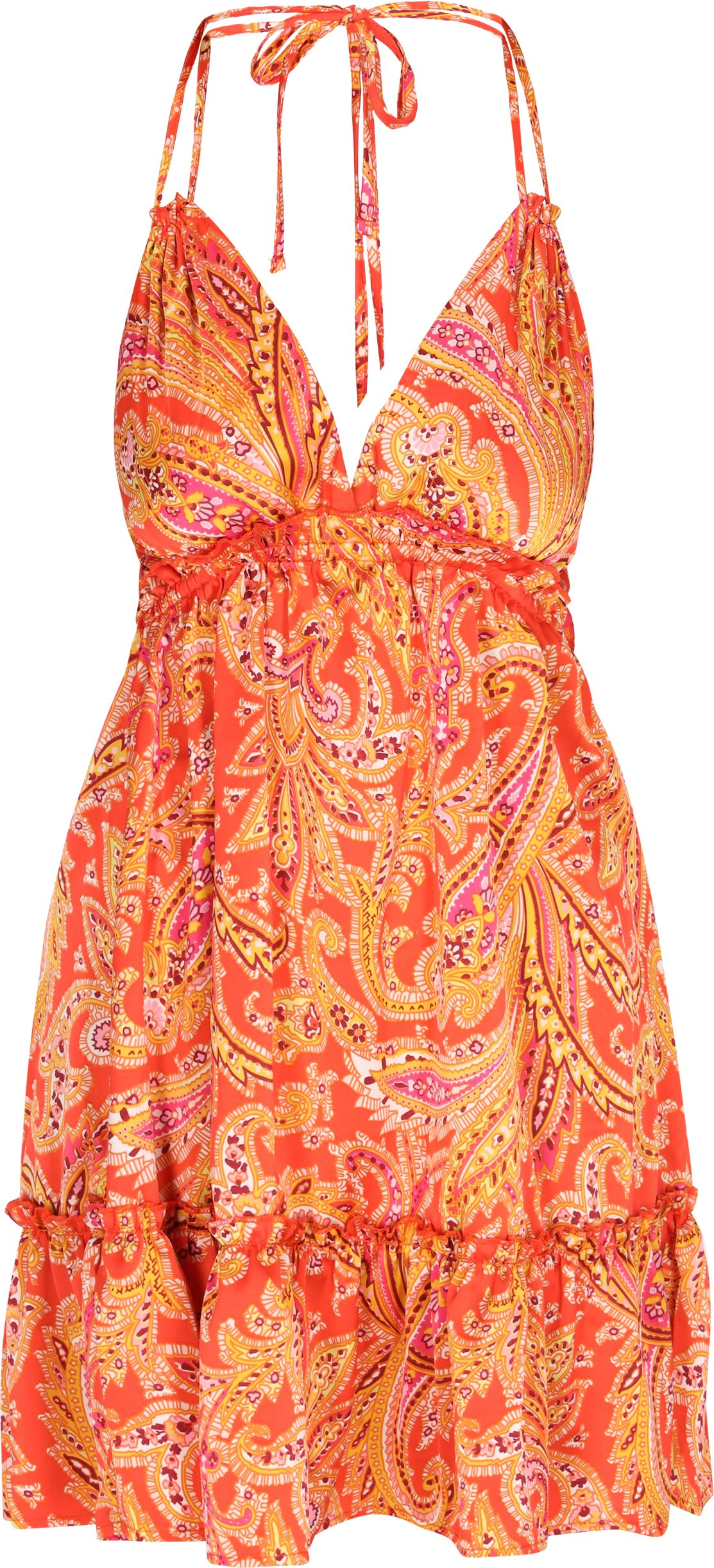 IZIA Kleid Frauen orange mehrfarbig