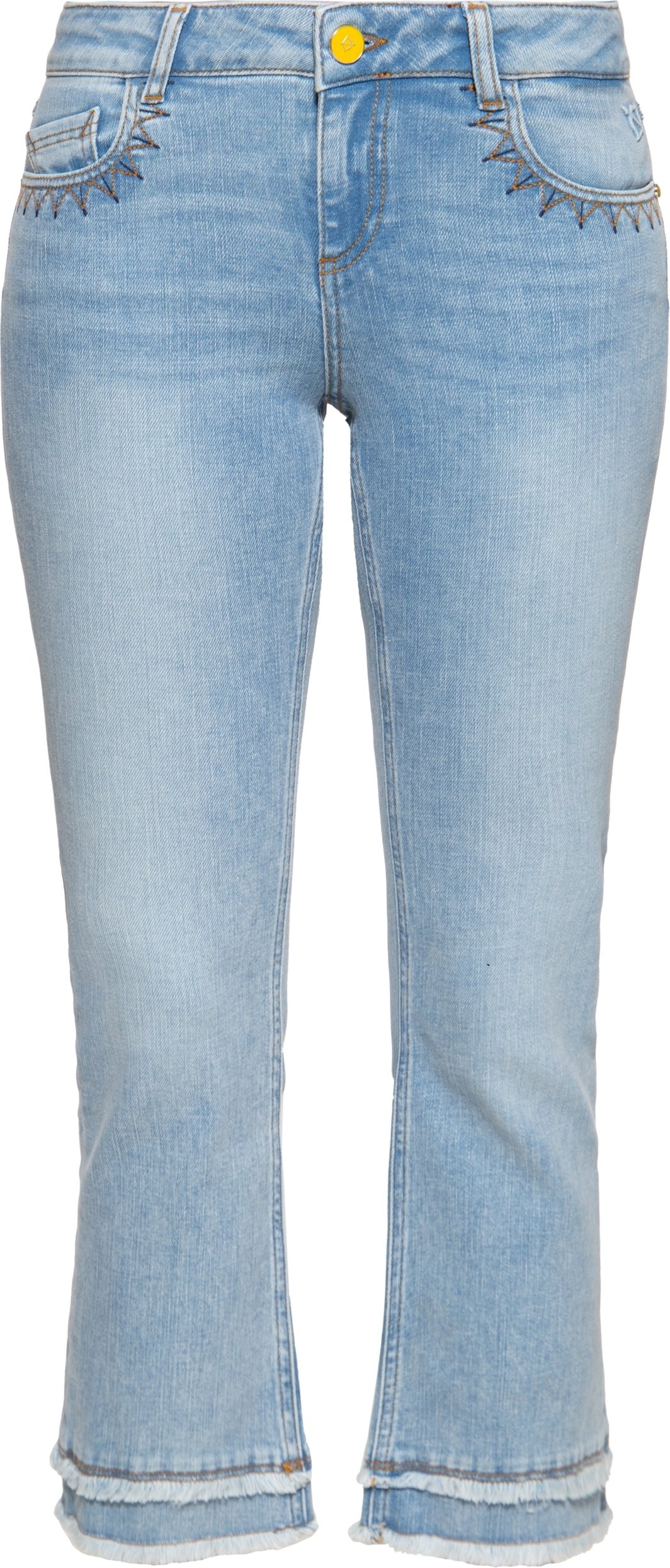 Amor, Truth & Trust Damen Cropped Flare Jeans Brenda hellblau