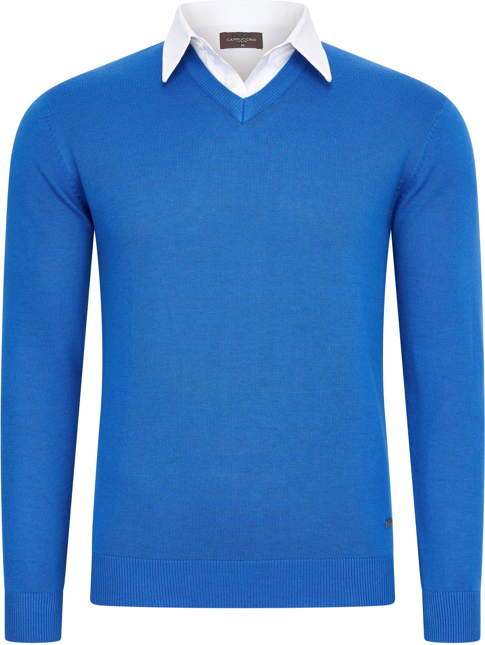 Cappuccino Italia Mock-Pullover für Herren. Der Pullover besteht aus 50% Baumwolle und 50% Polyester und hat eine normal...