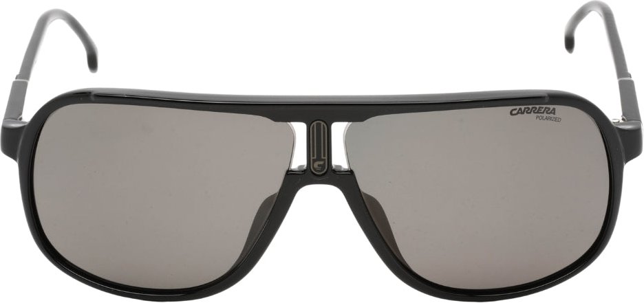Carrera – Sonnenbrille mit schwarzem Pilotenrahmen und grauen polarisierten Gläsern