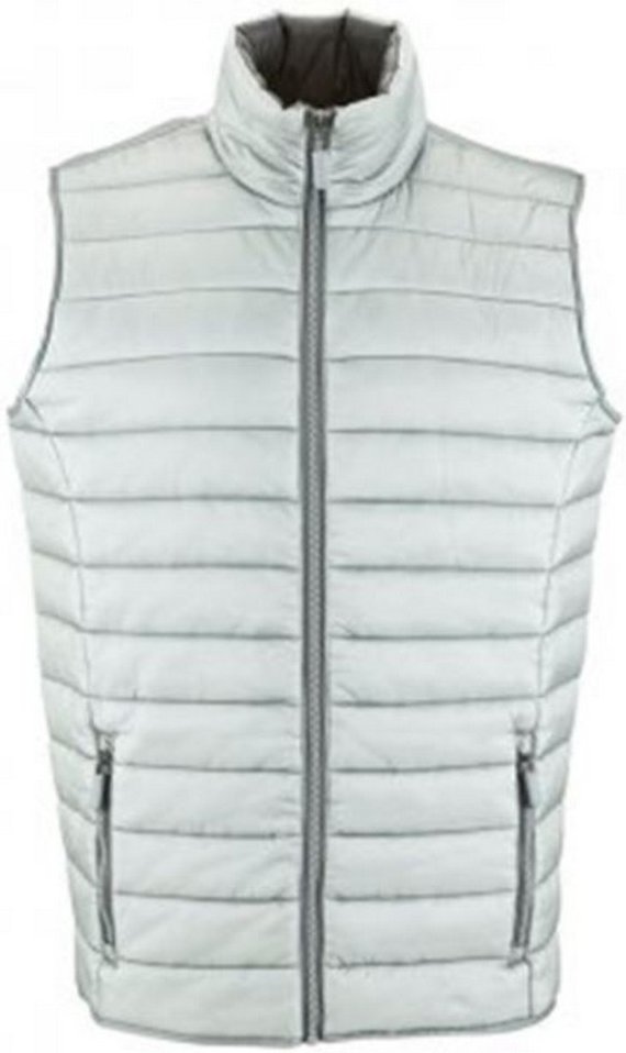 SOLS Womens/Ladies Wave Padded Water Repellent Bodywarmer/Weste (Metallgrau)