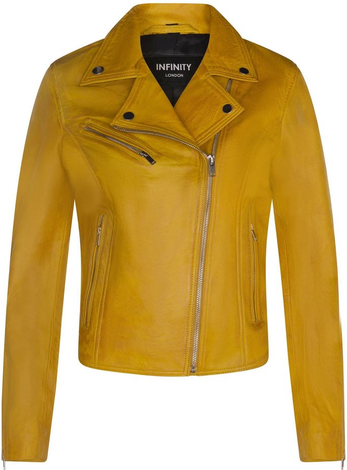 Klassische Damen-Brando-Bikerjacke aus Leder in Loughton
