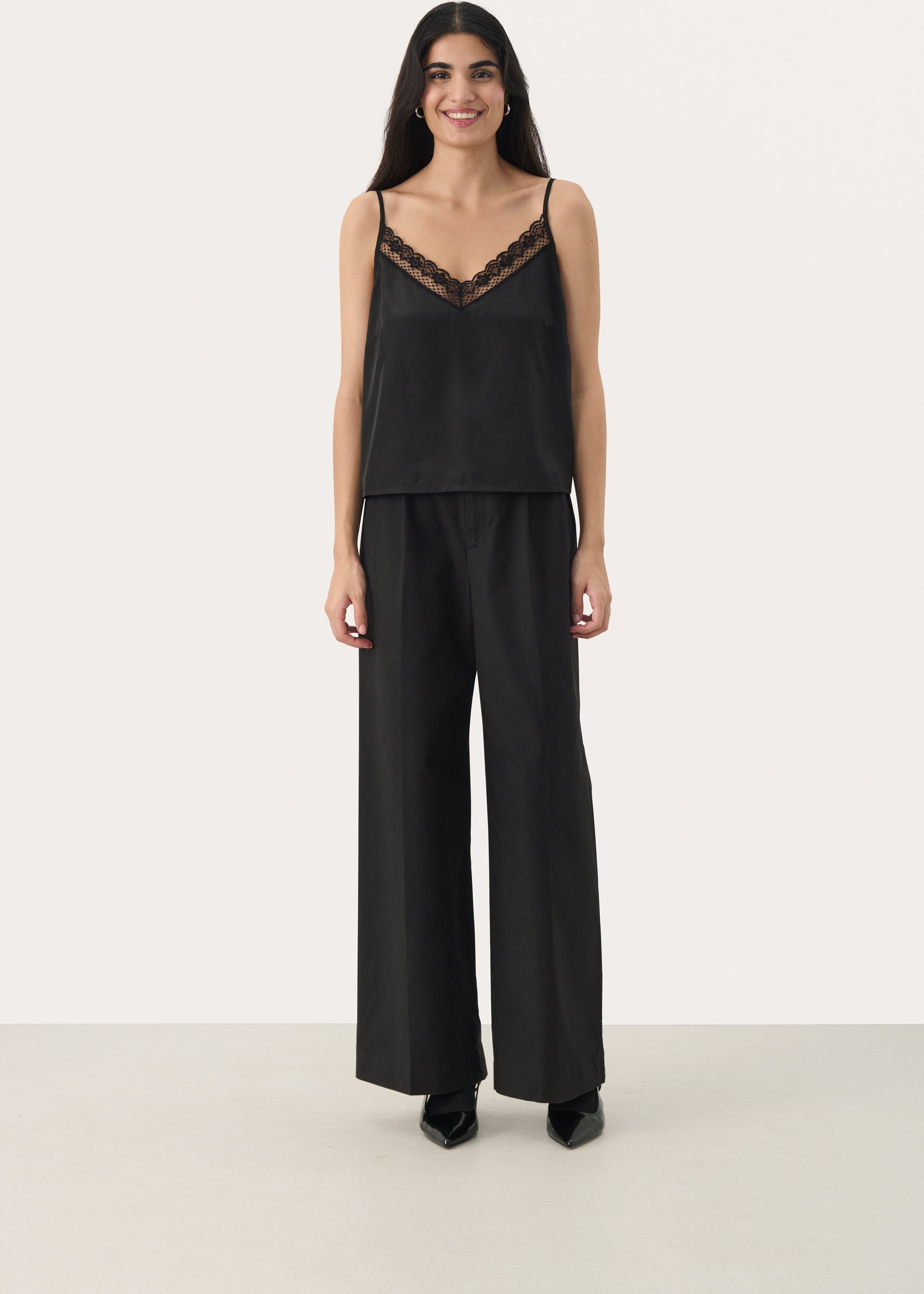 Ärmellose Bluse Easy fit Blac