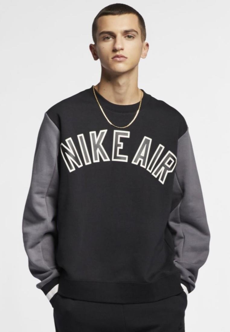 Nike Air Fleece Crew Sweatshirt in Schwarz