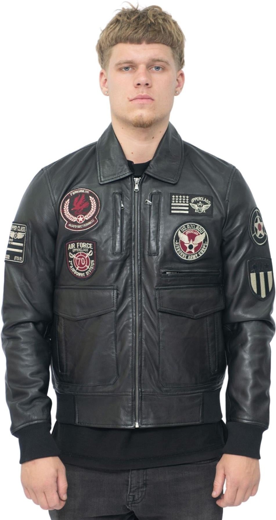 Herren-Air-Force-Bomberjacke aus Leder – Dublin