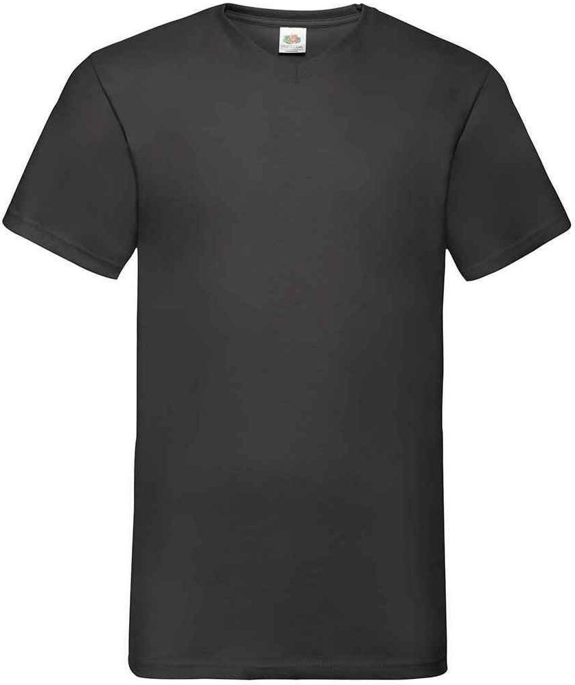 Fruit of the Loom - "Valueweight" T-Shirt V-Ausschnitt für Herren (Schwarz)