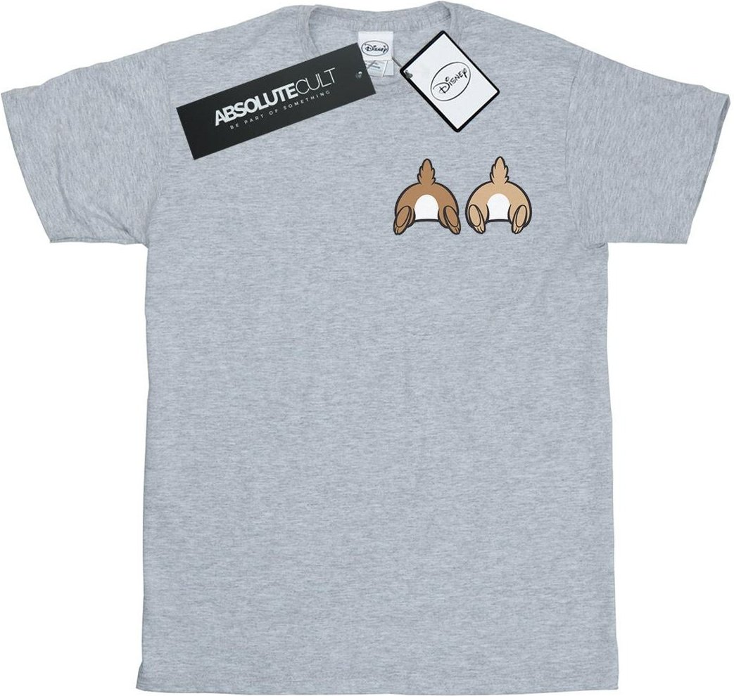 Disney - "Chip N Dale Backside Breast Print" T-Shirt für Damen (Grau)