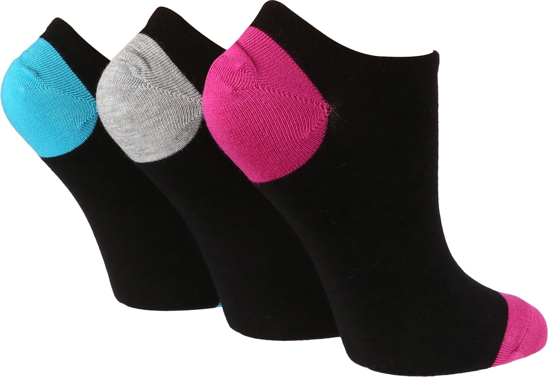 Wild Feet - 3er-Pack Damen atmungsaktiv Bambus Low Cut Trainer Socken